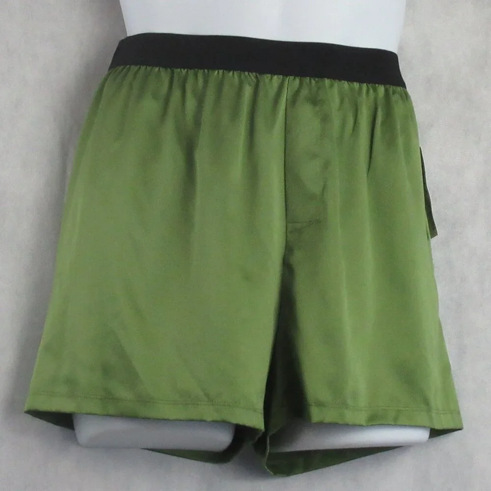 INC Men's 1-Pack Boxer Shorts Underwear, Olive Green, Small